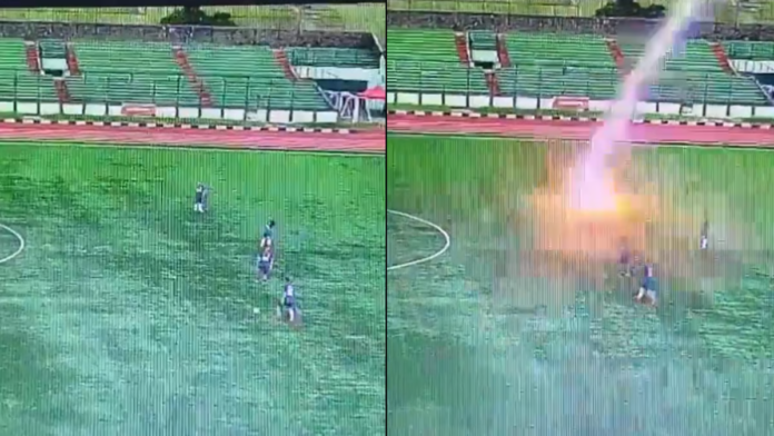 Footballer struck dead by lightning in the middle of a match
